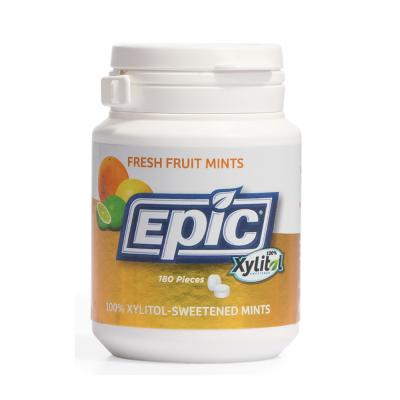 Epic Xylitol Dental Mints Fresh Fruit 180pc Tub